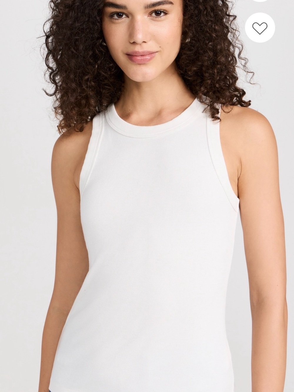 B Sides White Rib Tank
